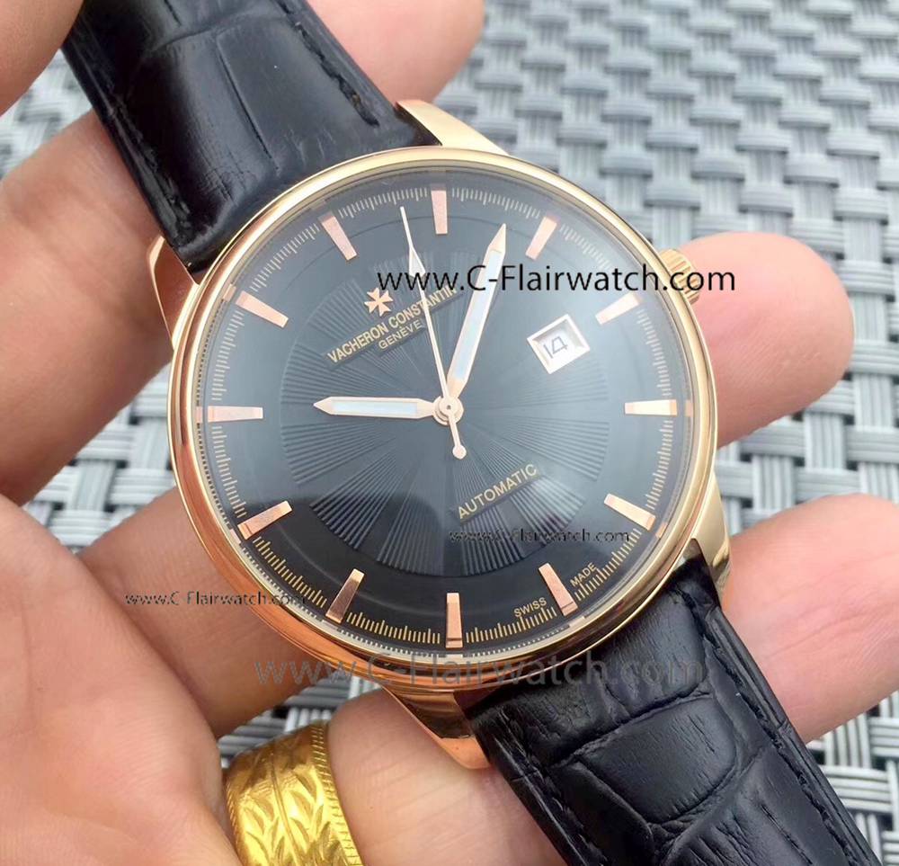 Low Price VC Vacheron Constantin Rose Gold Black watch New Copy Low Price VC Vacheron Constantin Rose Gold Black watch New Copy
